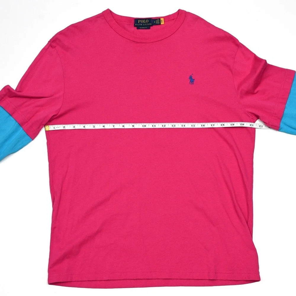 Polo Ralph Lauren T-Shirt Long Sleeve Spell Out Skateboard 90s Streetwear Medium
